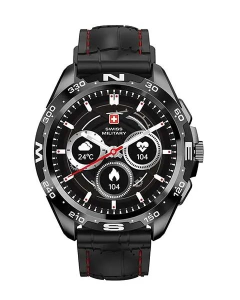  Swiss Military DOM 5 Smart Watch With Black Silicon Strap