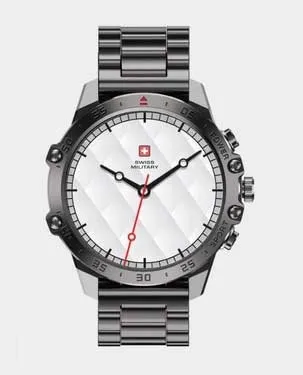  Swiss Military Dom 5 Smart Watch Black Gun Metal Strap