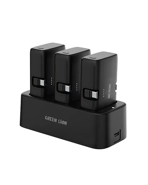  Green Lion 3 In 1 Power Bank Station -Black