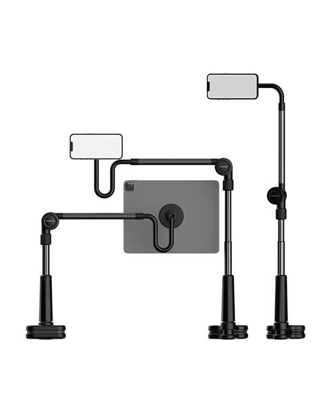  Porodo Lazy Man Stand with Magnetic Suction 92CM - Black