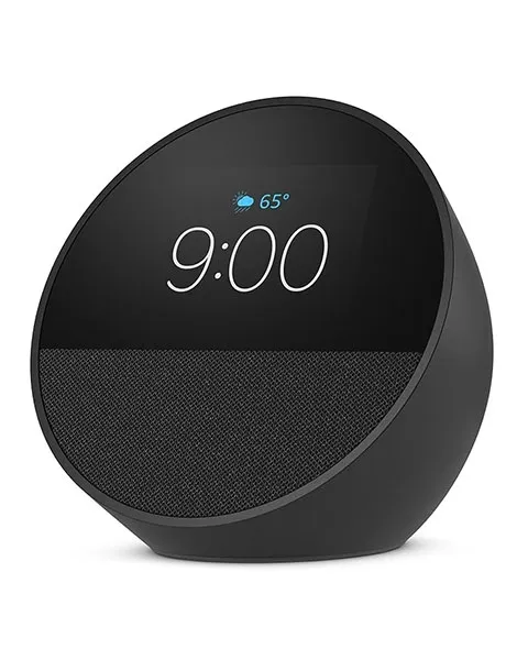  Amazon Echo Spot Smart Alarm Clock with Alexa-Black