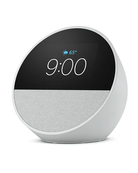  Amazon Echo Spot Smart Alarm Clock with Alexa-White
