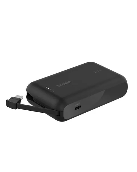  Belkin Power Bank 10,000mAh with Integrated Cable-Black