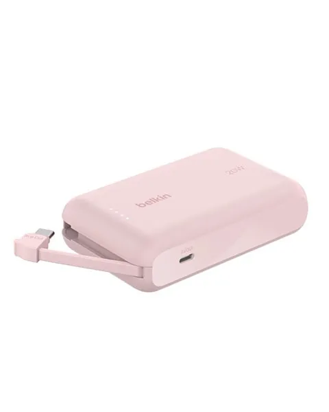 Belkin Power Bank 10,000mah With Integrated Cable-black