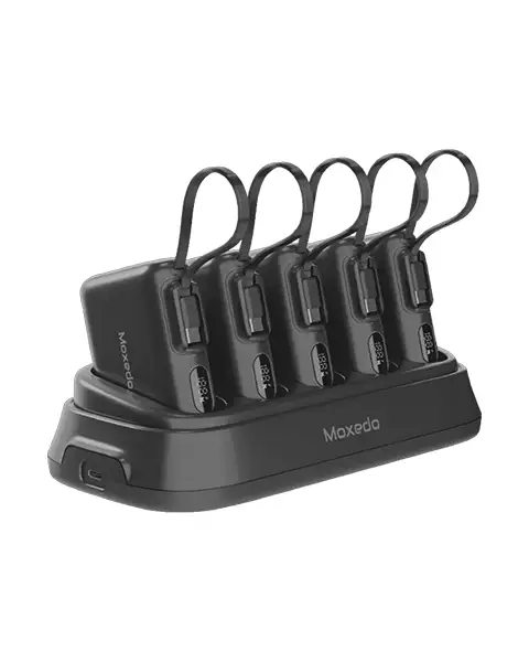 Moxedo Combo 5x10000 mAh Powerbank with Charging Dock-Black