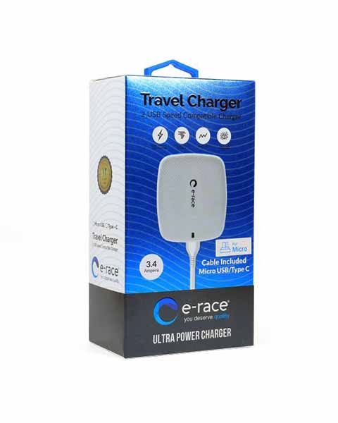 Erace 2 Port Ultra Power Charger Type C