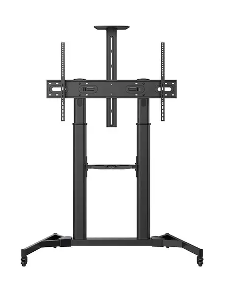 Stargold SG-832 Telescopic TV Floor Stand With Wheels Height Adjustable Shelf Rolling TV Cart for 60-100 Inch LCD, LED, OLED Flat Panel Plasma Screens Mobile Floor TV Stand