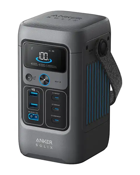 Anker SOLIX C200 DC Power Bank Station 192Wh Portable Power Station 200W Solar Generator