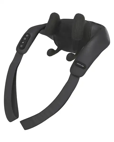  Green Lion Neck And Shoulder Rechargeable 4D kneading Massage - Black