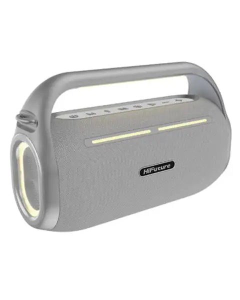 Hifuture Musicbox 100 Powerful Wireless Bluetooth Speaker With 2 Microphones-silver