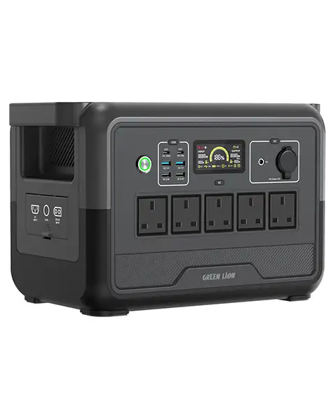   Green Lion PGX1200 Portable Power Station, 400W Solar Input, PD 100W Charging Station