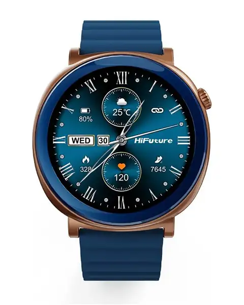  HiFuture AURORA Smartwatch with 1.43 AMOLED Display-Blue