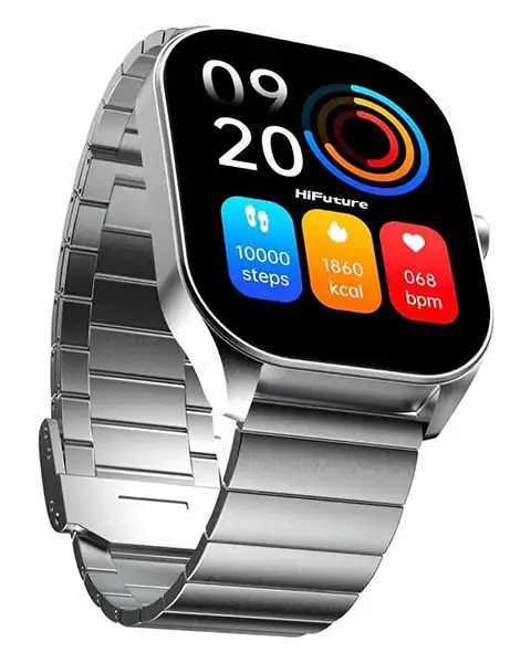 Hifuture Apex 2.04 Amoled Stainless Steel Smartwatch-silver