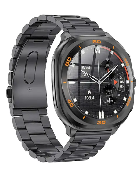 Swiss Military Dom7 Smartwatch Gunmetal/Black Metal Strap