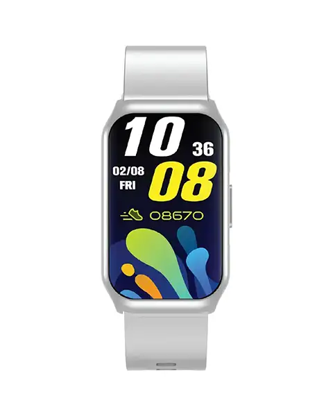 Green Lion Track Fit Smart Watch | Heart Rate | BT Calls- White
