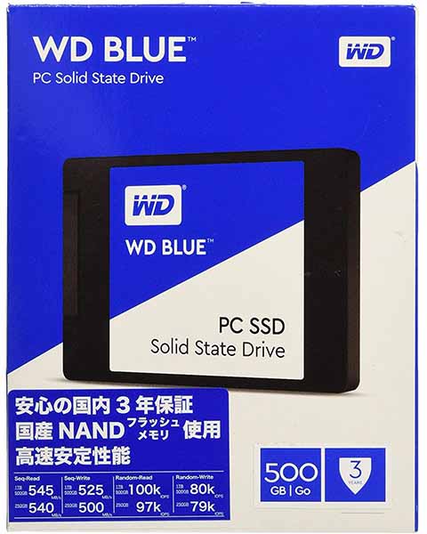  Western Digital WD Blue 3D NAND SSD Solid State Drive 500-GB