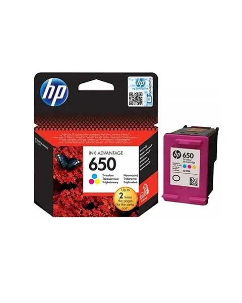  HP 650 Tri-Color Original Ink Advantage Cartridge