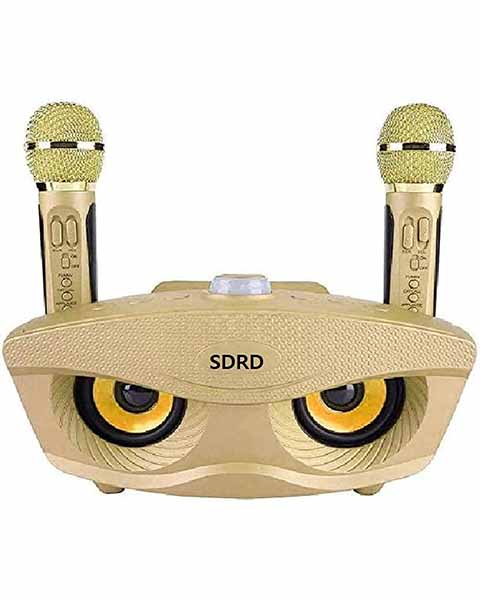 SDRD SD-128 BLUETOOTH SPEAKER Dual Wireless Microphone Karaoke Portabl –