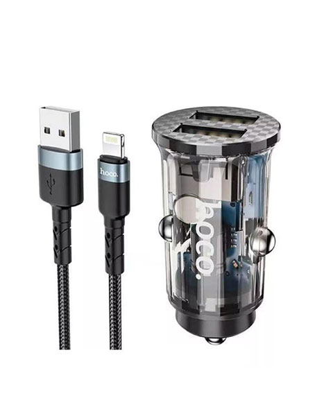  HOCO Car Charger DZ3 With Lightning Cable