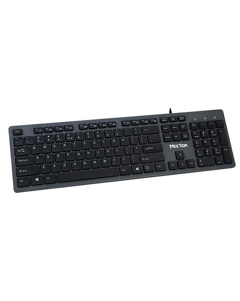  Meetion MT-K841 USB Wired Ultrathin Keyboard-Black