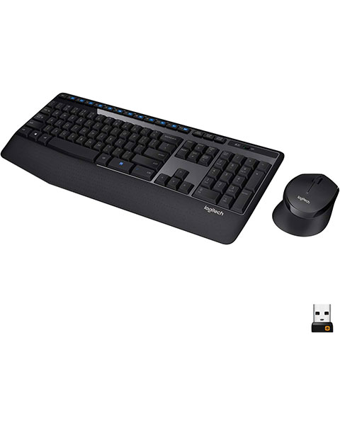  Logitech MK345 Wireless Combo Full-Sized Keyboard with Handed Mouse