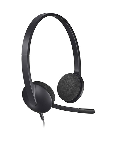  Logitech USB Headset H340 Stereo Windows and Mac Black