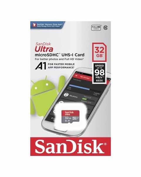  Sandisk Ultra Class 10 microSD Card 32GB