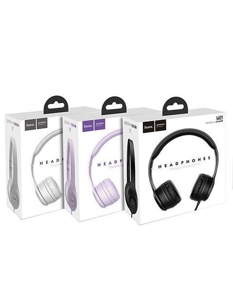 HOCO W21 Graceful Charm Wired Headset With Mic
