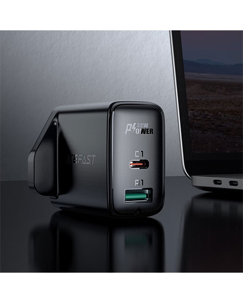 Acefast A8 Fast Charge Home Charger PD32W (1xUSB-C+1xUSB-A)