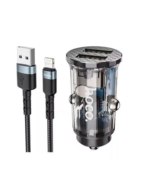HOCO Car Charger DZ3 With Lightning Cable