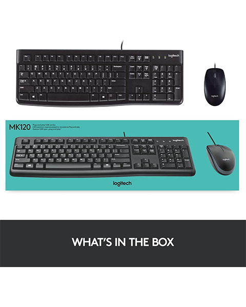 Logitech MK120 Wired Keyboard and Mouse Combo