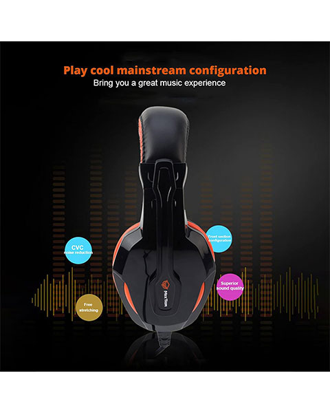 MEETION MT-HP010 Wired Gaming Headphone with Adjustable Headband, Noise Cancelling