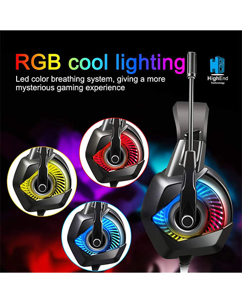 K6 Gaming Headset with RGB Light ONIKUMA K6 Stereo Gaming Headset for PS4