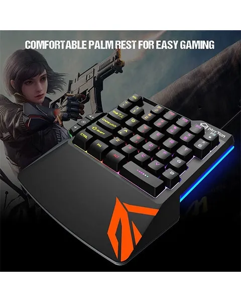 MeetionKB015-LeftOne-HandedLEDRainbowbaklightGamingKeyboard