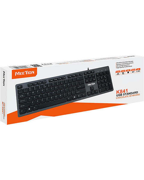 Meetion MT-K841 USB Wired Ultrathin Keyboard-Black