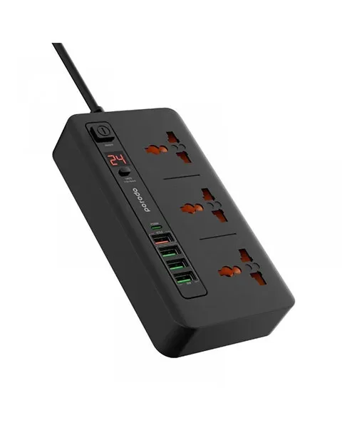 Porodo Multi-Port Power HUB 4 USB-A USB-C Ultimate Home Office Kit 2M