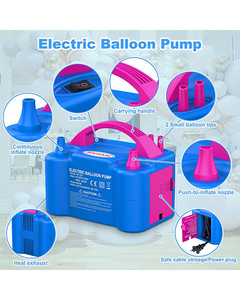 Electric Balloon Pump - Portable Dual Nozzle Electric â€‹Balloon Inflator Blower