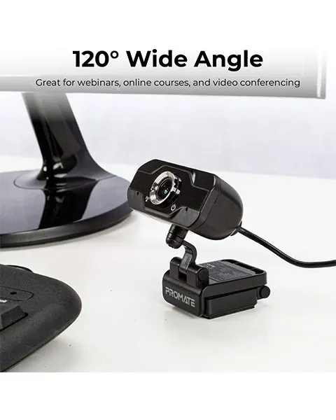 Promate Full HD 1080P Webcam With Noise-Reduction Mic