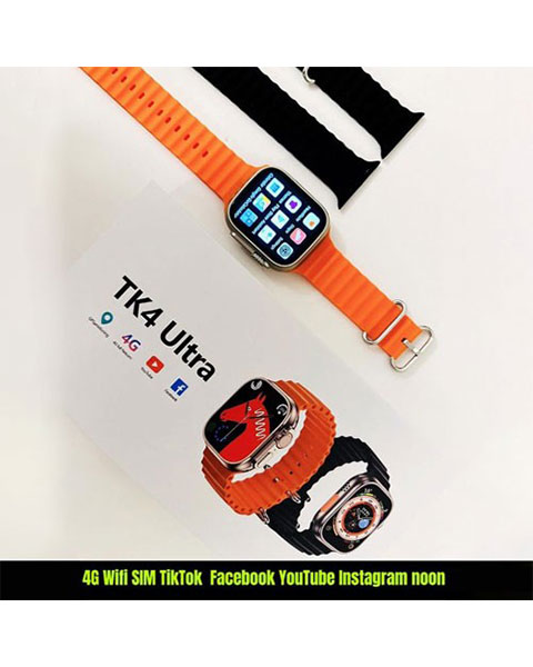 Online Shopping Qatar | Buy TK4 Ultra 4G SIM supported Wifi Smart Watch at NetplusQatar.com