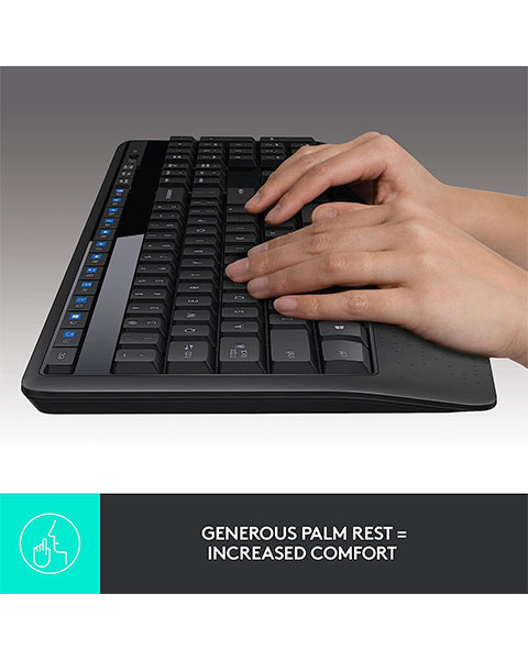 Logitech MK345 Wireless Combo Full-Sized Keyboard with Handed Mouse