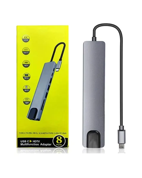 MIICAM USB C Hub 8 in 1 Multifunction Adapter