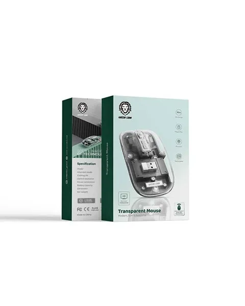 Green Lion Transparent Mouse GL113