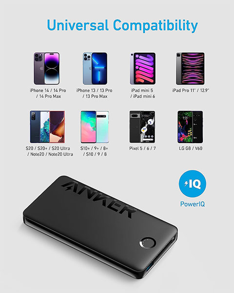 Anker 323 Power Bank 10,000mAh Portable Charger PowerCore PIQ