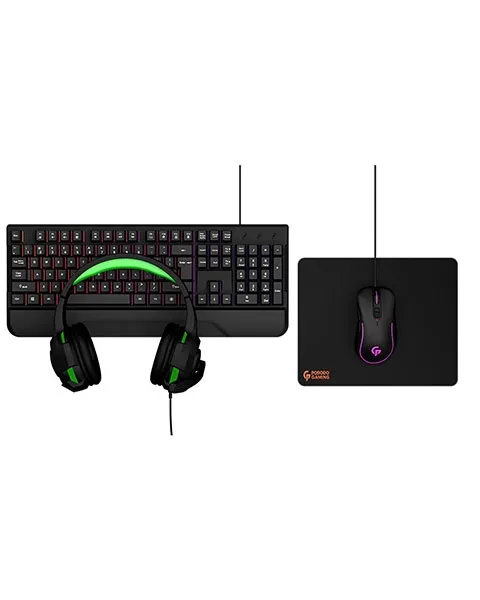 Gaming Set 4-in-1 Keyboard Mousepad Mouse Headphone