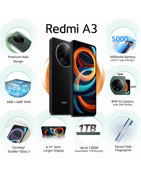 Redmi A3 90Hz Display 3GB 64GB