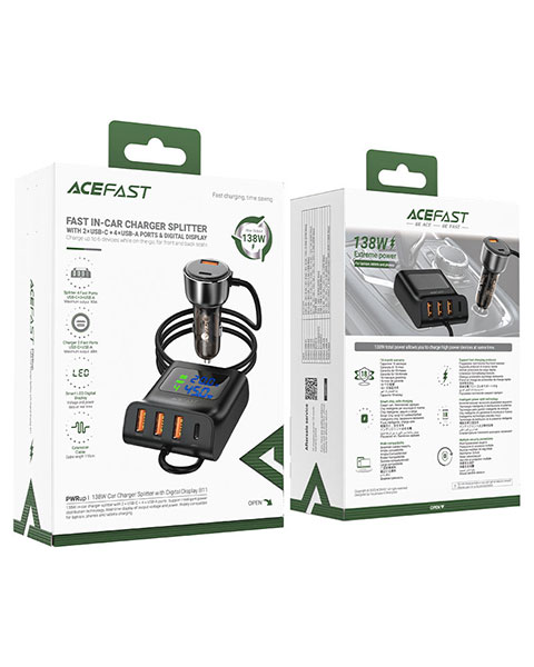 Acefast B11 Fast Charge Car HUB Charger