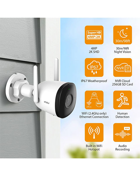 IMOU Bullet 2C 4MP Security Camera Night Vision