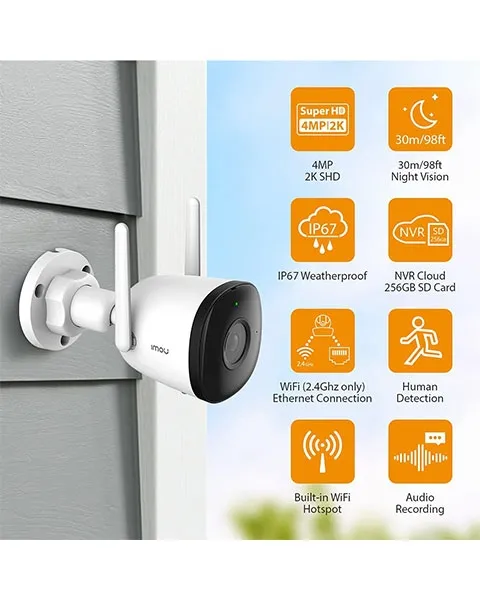 IMOUBullet2C4MPSecurityCameraNightVision