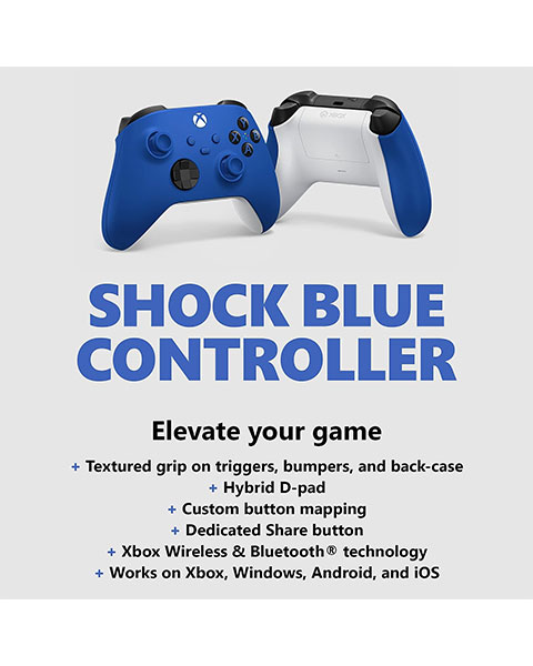 Online Shopping Qatar | Buy Xbox Wireless Controller Shock Blue PC, Android, iOS, Tablet at NetplusQatar.com