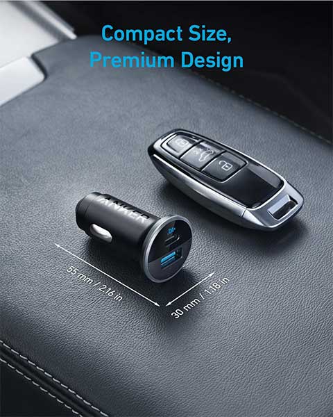 Anker USB C Car Charger Adapter 52.5W Fast Charging